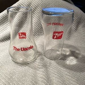 6 Up The Uncola Upside Down Glass vintage